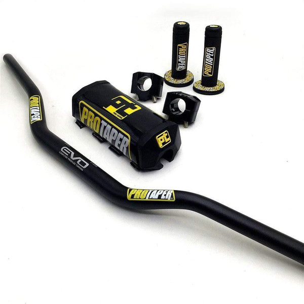 Planet Gates Handlebar For PRO Taper Pack Bar 1-1/8" Handle bar Pads Grips Pit Pro Racing Dirt Pit Bike Motorcycle CNC 28.5mm Adapter