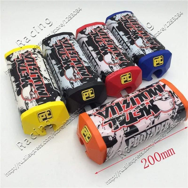 Planet Gates Handlebar Pads 2.0 Square Fat Bar Cheat Pad Metal Mulisha Handlebar Protector Chest 22cm 28cm Pit Dirt Bike Motorcross