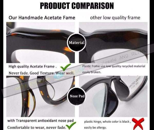 Planet Gates Handmade Acetate Glasses Men Prescription Eyewear Optical Frames Spectacle Vintage Square