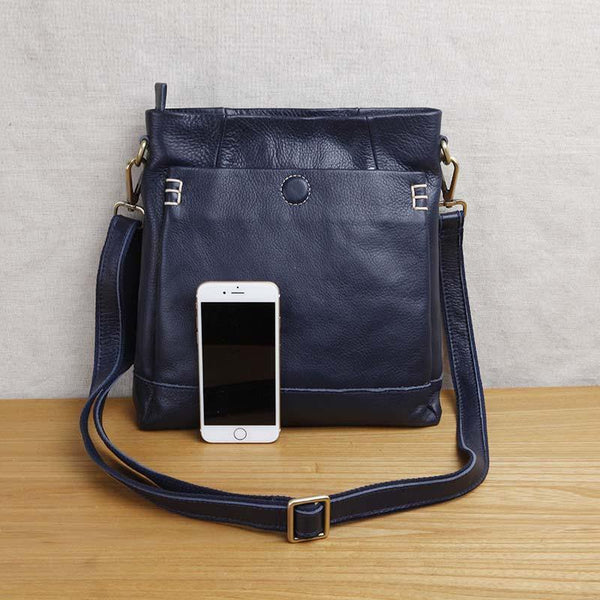 Planet Gates Handmade leather men's shoulder messenger bag first layer cowhide retro vertical men's bag casual tide