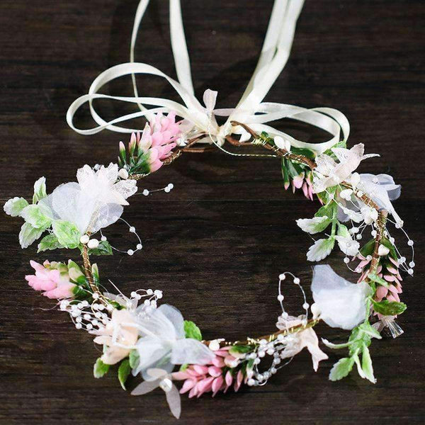 Planet Gates Handmade Luxury Prom Wedding Hair Accessories Hair Jewelry Bridal Flower Headdress Pearl Beads Headpieces For Brides