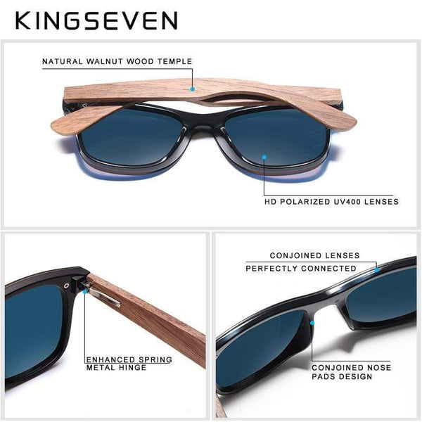 Planet Gates Handmade Polarized Walnut Wood Sunglasses UV400 Fashion Men Women Brand Design Colorful Sun Glasses Mirror Shades