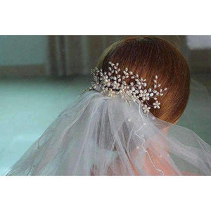 Planet Gates Handmade Simulated Pearl Bead Bridal Hair Flower Hair Jewelry Prom Hair Comb Headpieces Women Girl Wedding Hair Accessories