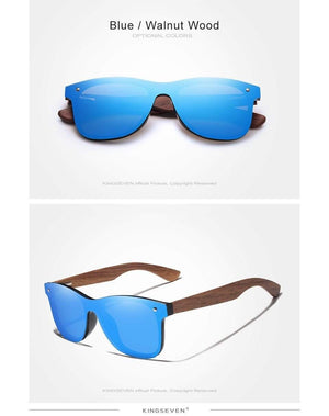 Planet Gates Handmade Sunglasses Men Polarized Walnut Wooden Eyewear Women Mirror Vintage Oculos de sol masculino UV400