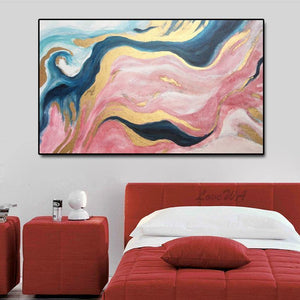 Planet Gates Handpainted Oil Painting On Canvas Color Sea Boat Oil Painting Abstract Modern Canvas Wall Art Living Room Decor Picture