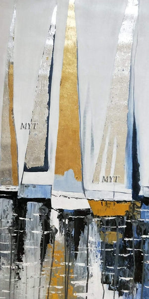 Planet Gates Handpainted Oil Painting On Canvas Color Sea Boat Oil Painting Abstract Modern Canvas Wall Art Living Room Decor Picture