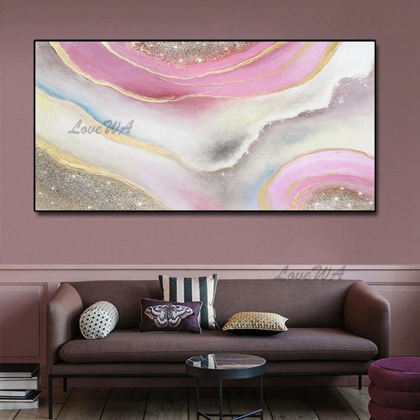 Planet Gates Handpainted Oil Painting On Canvas Color Sea Boat Oil Painting Abstract Modern Canvas Wall Art Living Room Decor Picture