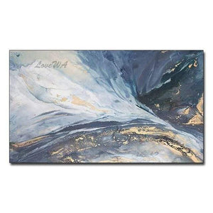 Planet Gates Handpainted Oil Painting On Canvas Color Sea Boat Oil Painting Abstract Modern Canvas Wall Art Living Room Decor Picture