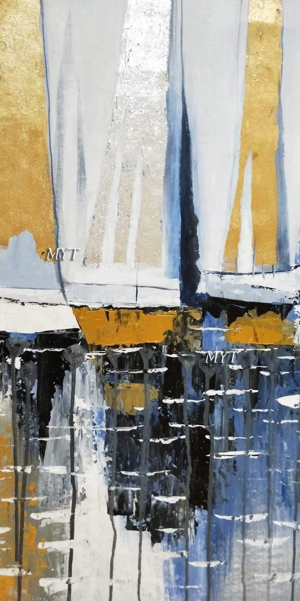 Planet Gates Handpainted Oil Painting On Canvas Color Sea Boat Oil Painting Abstract Modern Canvas Wall Art Living Room Decor Picture