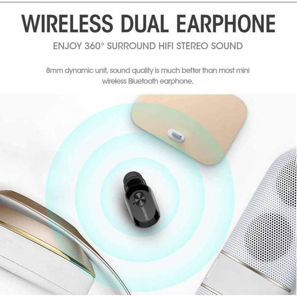 Planet Gates Handsfree Air Earpiece Mini Headset HiFi Stereo Bluetooth Earbuds Buds Wireless Earphone Headphone for iOS Android
