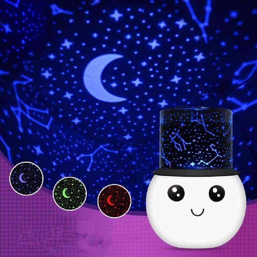 Planet Gates Happy birthday NEW snowman projection lamp cartoon USB charging romantic star light sleeping LED night light is sold