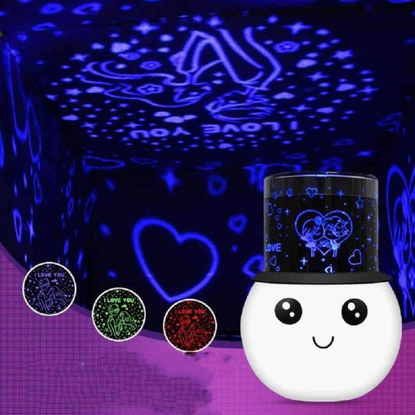 Planet Gates Happy birthday NEW snowman projection lamp cartoon USB charging romantic star light sleeping LED night light is sold