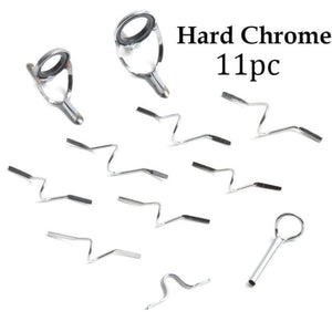 Planet Gates Hard Chrome / 7-10wt Maximumcatch 9ft 4wt to 10wt 11Pcs  Fly Rod Guides Set Titanium/Chrome Tip Hook Fly Fishing Accessory