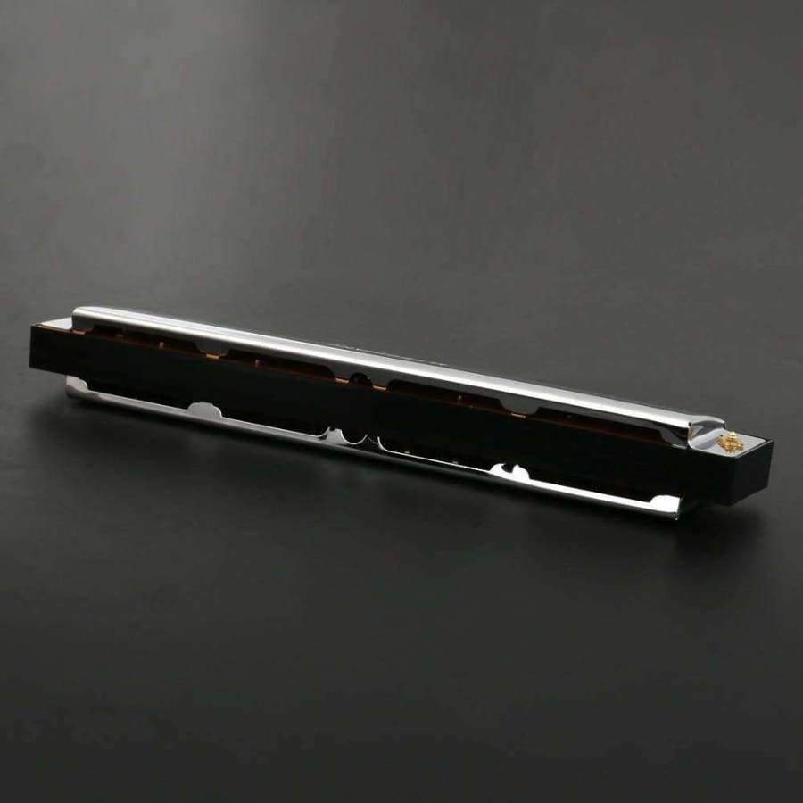 Planet Gates Harmonica Metal 24 Holes With 48 Tones Tremolo Harmonica C Key Octave-tuned Mouth Organ with Case For Harmonica Beginner