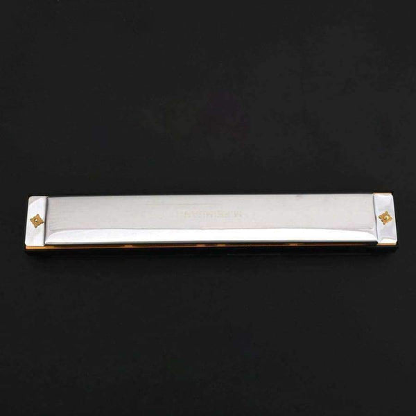 Planet Gates Harmonika Kovová 24 otvorů s 48 tóny Tremolo Harmonika C klávesa Oktáva laděná ústní harmonika s pouzdrem pro začátečníky
