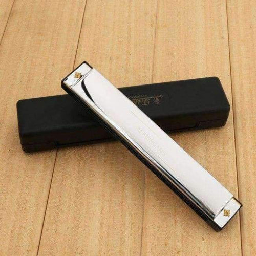 Planet Gates Harmonika Kovová 24 otvorů s 48 tóny Tremolo Harmonika C klávesa Oktáva laděná ústní harmonika s pouzdrem pro začátečníky