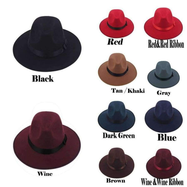 Planet Gates Hats Khaki Unisex Bowler Derby Cowboy Gangster Cap Fedora Trilby Felt Jazz Hat Ribbon Band Size 7 1/8