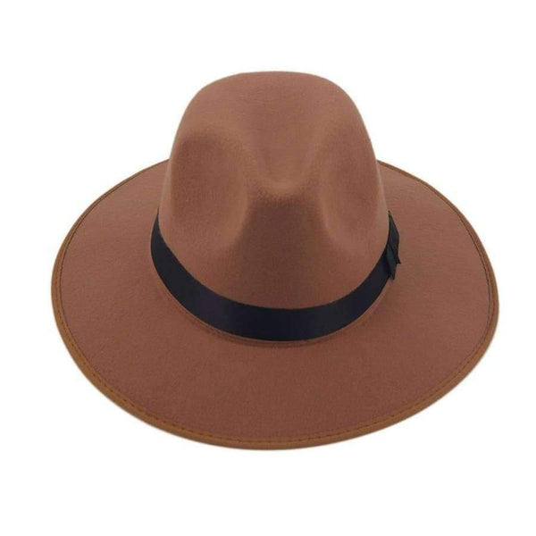 Planet Gates Hats Red Unisex Bowler Derby Cowboy Gangster Cap Fedora Trilby Felt Jazz Hat Ribbon Band Size 7 1/8