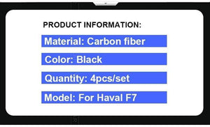 Planet Gates Haval F7 car anti kick door sill stickers anti scartch pad carbon fiber protection cover exterior accessories 18-19