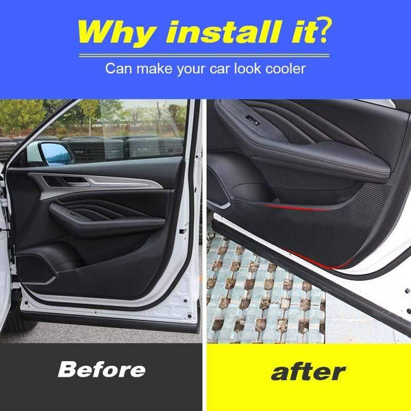 Planet Gates Haval F7 car anti kick door sill stickers anti scartch pad carbon fiber protection cover exterior accessories 18-19
