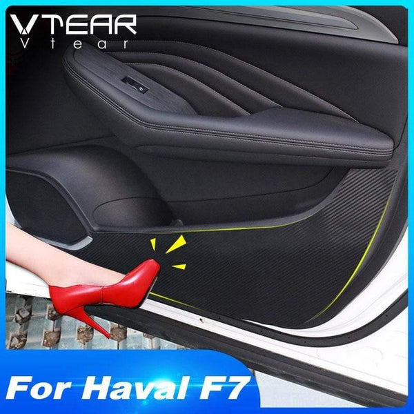 Planet Gates Haval F7 car anti kick door sill stickers anti scartch pad carbon fiber protection cover exterior accessories 18-19