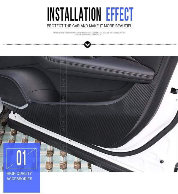 Planet Gates Haval F7 car anti kick door sill stickers anti scartch pad carbon fiber protection cover exterior accessories 18-19