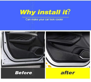 Planet Gates Haval F7 car anti kick door sill stickers anti scartch pad carbon fiber protection cover exterior accessories 18-19