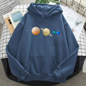 Planet Gates HazeBlue / XXL Solar System Planets Colour Mens Sweatshirt O-neck Hip Hop Hoodie Leisure Polyester Clothing  Autumn Moletom Masculino