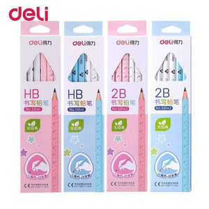 Planet Gates HB-Red Pencil writing painting examination pens 2B/HB triangle rod non-toxic ruler 12 stick children's stationery office supplies