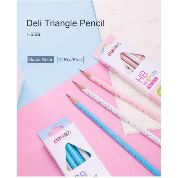 Planet Gates HB-Red Pencil writing painting examination pens 2B/HB triangle rod non-toxic ruler 12 stick children's stationery office supplies