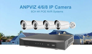 Planet Gates HD 4K CCTV Camera System 8MP Outdoor Bullet IP Camera POE Home Security Video Surveillance Set IP66 P2P