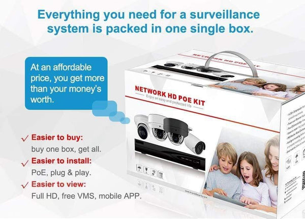 Planet Gates HD 4K CCTV Camera System 8MP Outdoor Bullet IP Camera POE Home Security Video Surveillance Set IP66 P2P