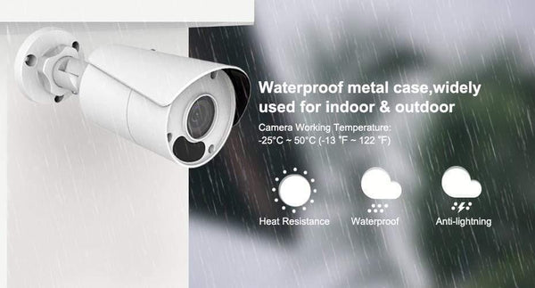 Planet Gates HD 4K CCTV Camera System 8MP Outdoor Bullet IP Camera POE Home Security Video Surveillance Set IP66 P2P