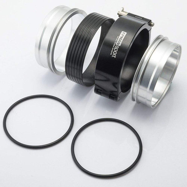 Planet Gates HD Exhaust V-band Clamp w Flange System Assembly For 3.5" 89mm Radiator Hose Wastegate Flanges Turbo Dump Pipe EPSS89KB
