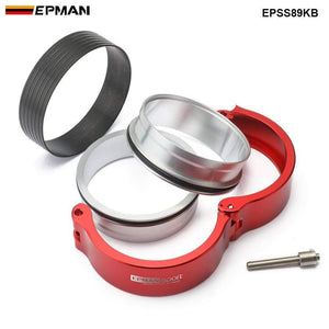 Planet Gates HD Exhaust V-band Clamp w Flange System Assembly For 3.5" 89mm Radiator Hose Wastegate Flanges Turbo Dump Pipe EPSS89KB
