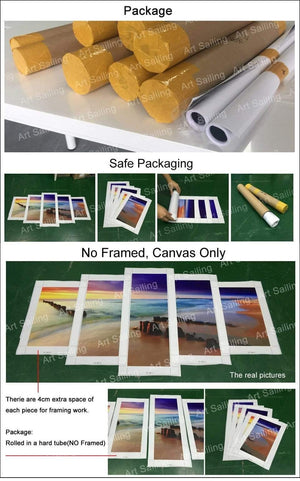 Planet Gates HD Printed 5 Piece Canvas Art Enchanted Tree Scenery Painting Wall Pictures for Living Room Home Decor NY-7632B