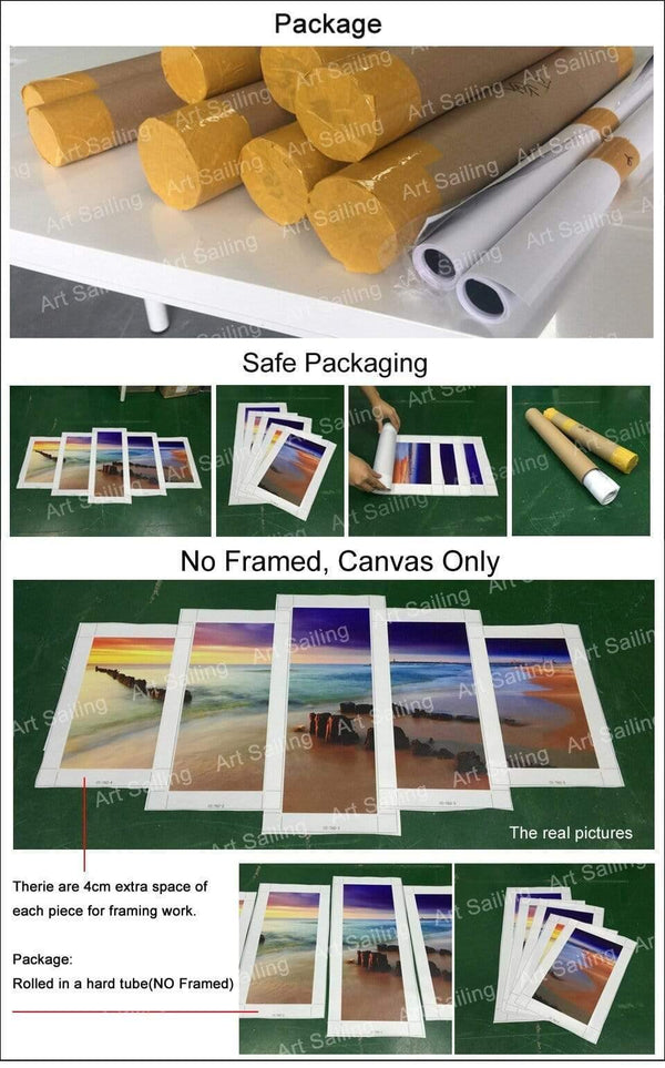 Planet Gates HD Printed 5 Piece Canvas Art Enchanted Tree Scenery Painting Wall Pictures for Living Room Home Decor NY-7632B