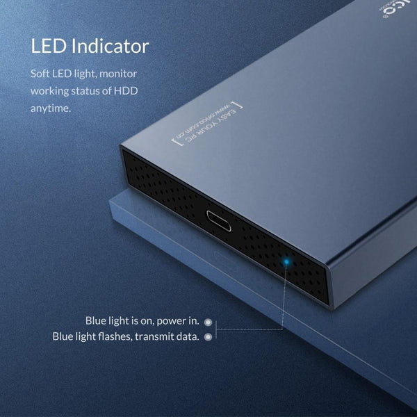 Planet Gates HDD Case 2.5 inch SATA to USB 3.1 Type C Gen 2 Case for Samsung Seagate SSD 4TB Hard Disk Drive Box External HDD Enclosure