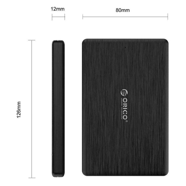 Planet Gates HDD Case 2.5 inch SATA to USB3.1 Gen2 Type-C/ USB3.0 SSD Adapter for 7mm USB C Hard Disk Drive Box External HDD Enclosure