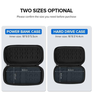 Planet Gates HDD Case Ugreen Power Bank Case Hard Case Box for 2.5 Hard Drive Disk USB Cable External Storage Carrying SSD HDD Case