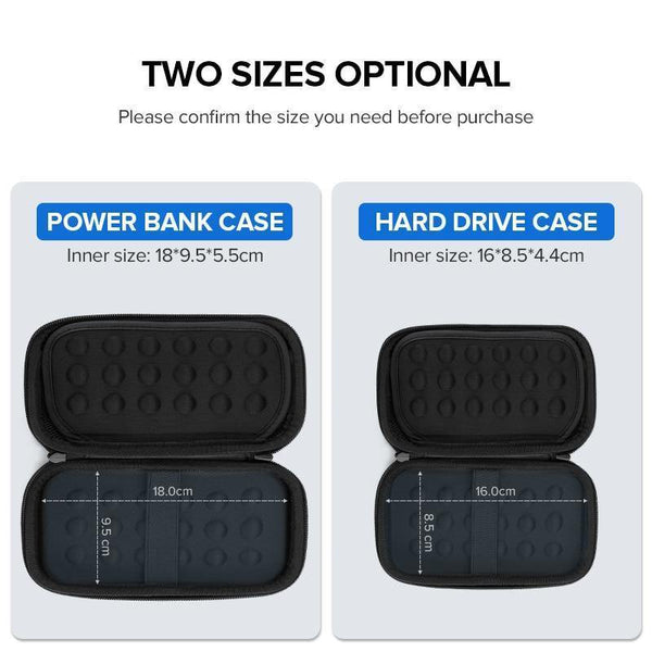 Planet Gates HDD Case Ugreen Power Bank Case Hard Case Box for 2.5 Hard Drive Disk USB Cable External Storage Carrying SSD HDD Case