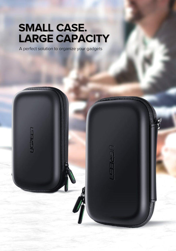 Planet Gates HDD Case Ugreen Power Bank Case Hard Case Box for 2.5 Hard Drive Disk USB Cable External Storage Carrying SSD HDD Case