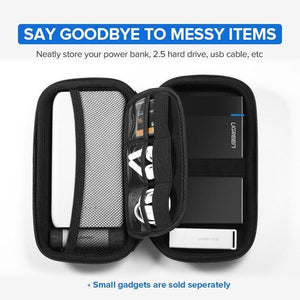 Planet Gates HDD Case Ugreen Power Bank Case Hard Case Box for 2.5 Hard Drive Disk USB Cable External Storage Carrying SSD HDD Case