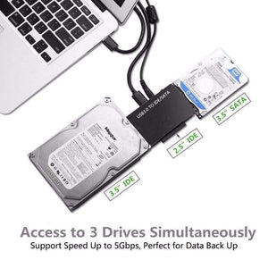 HDD Hard Disk Drive Converter USB3.0 to SATA/IDE For 2.5inch/3.5inch External Hard Disk Case Box 5 GBPS High Speed for PC Laptop