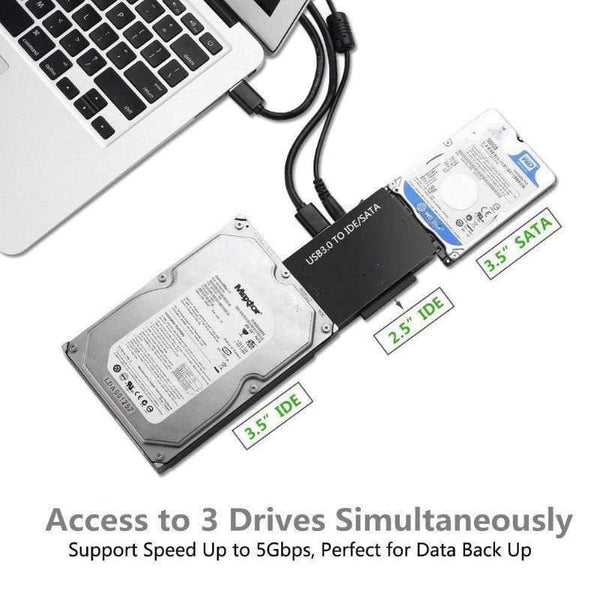 HDD Hard Disk Drive Converter USB3.0 to SATA/IDE For 2.5inch/3.5inch External Hard Disk Case Box 5 GBPS High Speed for PC Laptop