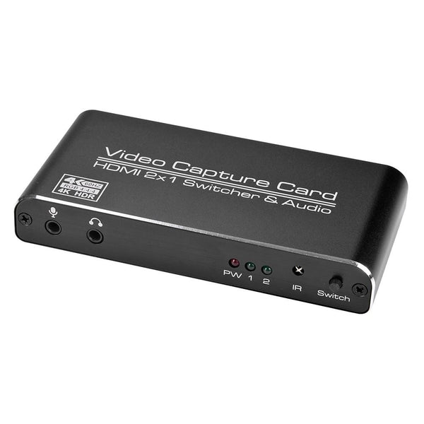 Planet Gates HDMI-compatible to USB3.0 Video Capture Card 4K 60Hz 2x1 Dongle Lightweight Game Playing Elements Set for Game Streaming Live