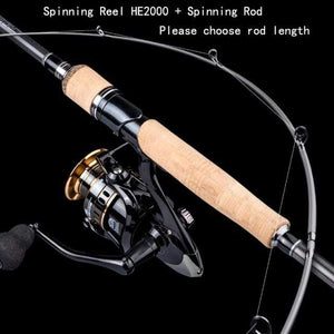 Planet Gates HE2000 and rod / 2.7 m / China Fishing Rod 1.68m 1.8m 2.1m 2.4m 2.7m 2/3 Section Casting Spinning Rod Lure 5-40g Travel Rod Baitcasting Gift Rod Cover