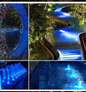 Head Solar Light Spotlight 4 Color to Choose Underwater Submersible Solar Lamps IP68 Waterproof for Outdoor Landscape Pond