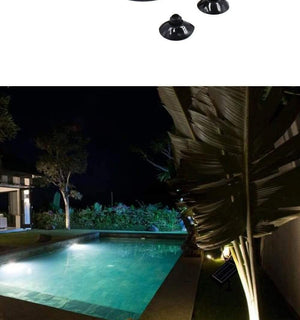 Head Solar Light Spotlight 4 Color to Choose Underwater Submersible Solar Lamps IP68 Waterproof for Outdoor Landscape Pond