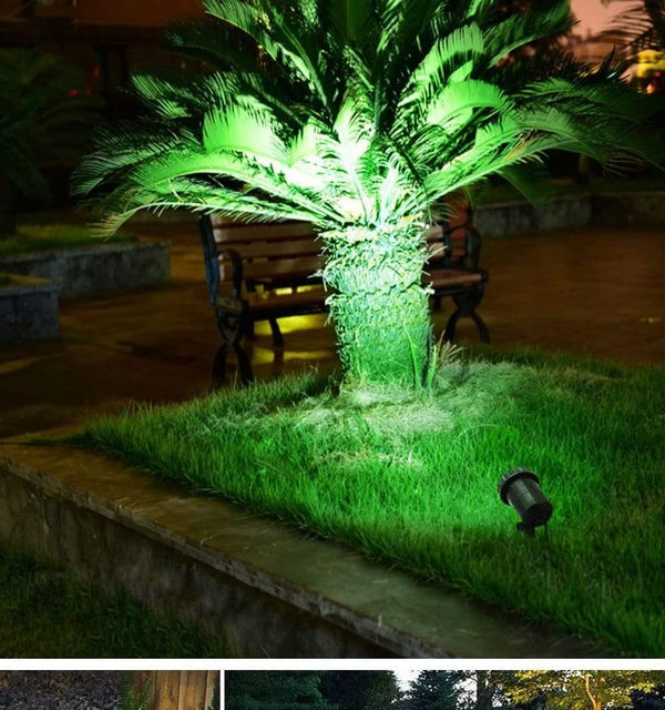 Head Solar Light Spotlight 4 Color to Choose Underwater Submersible Solar Lamps IP68 Waterproof for Outdoor Landscape Pond